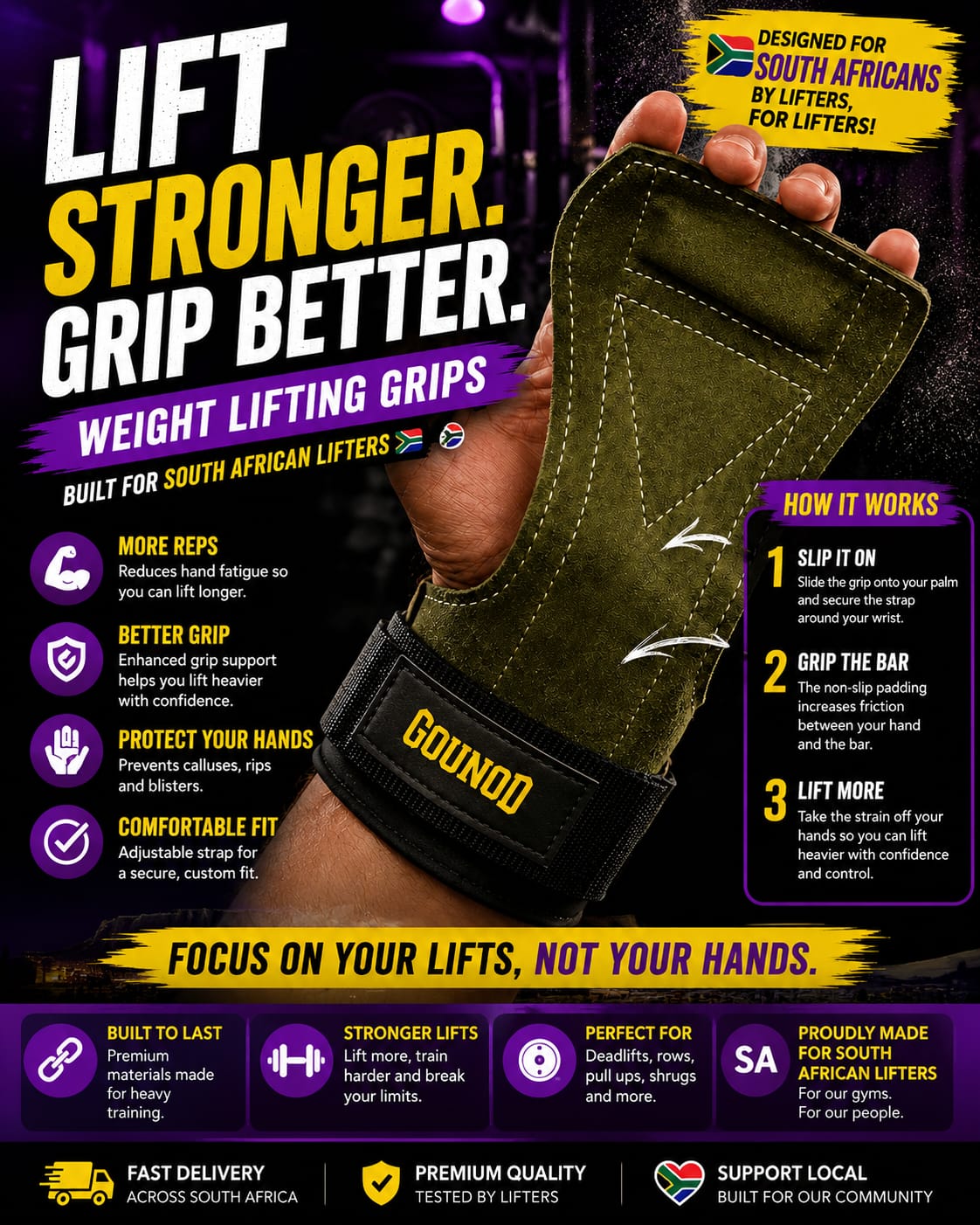 Iron Theory Pro Lifting Grips