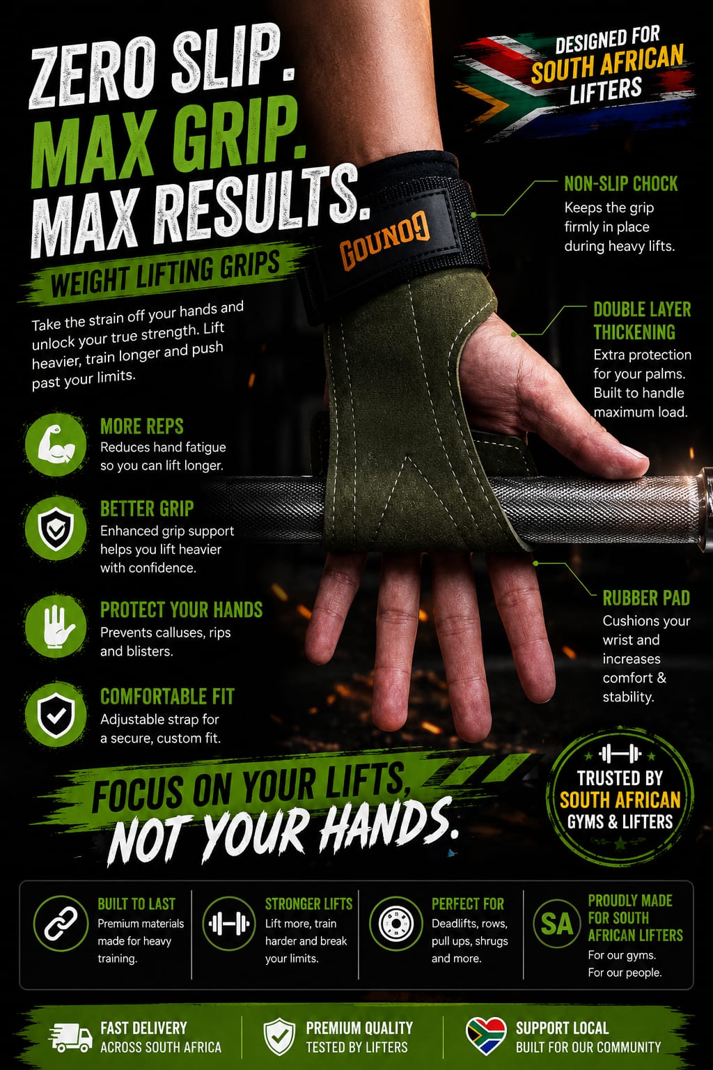 Iron Theory Pro Lifting Grips